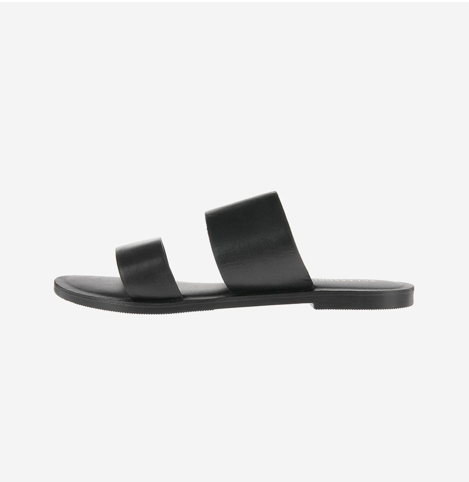 Wide Strap Mule Sandals